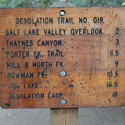 Salt Lake Valley Overlook - Sign say 2 miles, but it's really 2.7 miles.