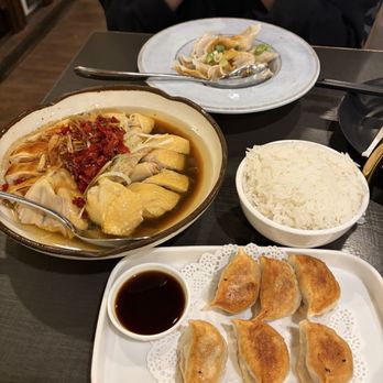 Great Taste Chinese Restaurant - Pan Fried Veg Dumplings(6PC)素鍋貼 Wontons in Spicy Sauce (8Pcs.) 红油抄手 Chicken Steamed Chicken w/Ginger&Chili霸王鸡 - Chinese Near Me - Calgary, Alberta Great Taste Chinese Restaurant - Pan Fried Veg Dumplings(6PC)素鍋貼 Wontons in Spicy Sauce (8Pcs.) 红油抄手 Chicken Steamed Chicken w/Ginger&Chili霸王鸡 - Chinese Near Me - Calgary, Alberta