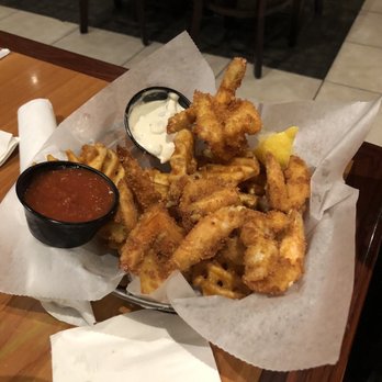 Hobo's Cafe - Fried shrimp and waffle fries basket. - New American Near Me - Key Largo, Florida