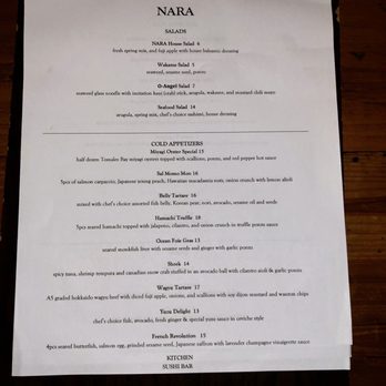 Nara - Menu - Japanese Near Me - San Francisco, California Nara - Menu - Japanese Near Me - San Francisco, California