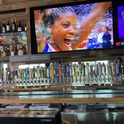 Draft beer selection.