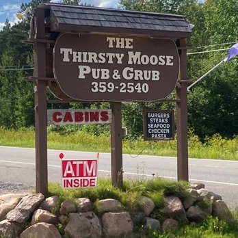 Thirsty Moose Pub & Grub - a sign for the thirsty moose pub and grub - Pubs Near Me - Childwold, New York Thirsty Moose Pub & Grub - a sign for the thirsty moose pub and grub - Pubs Near Me - Childwold, New York