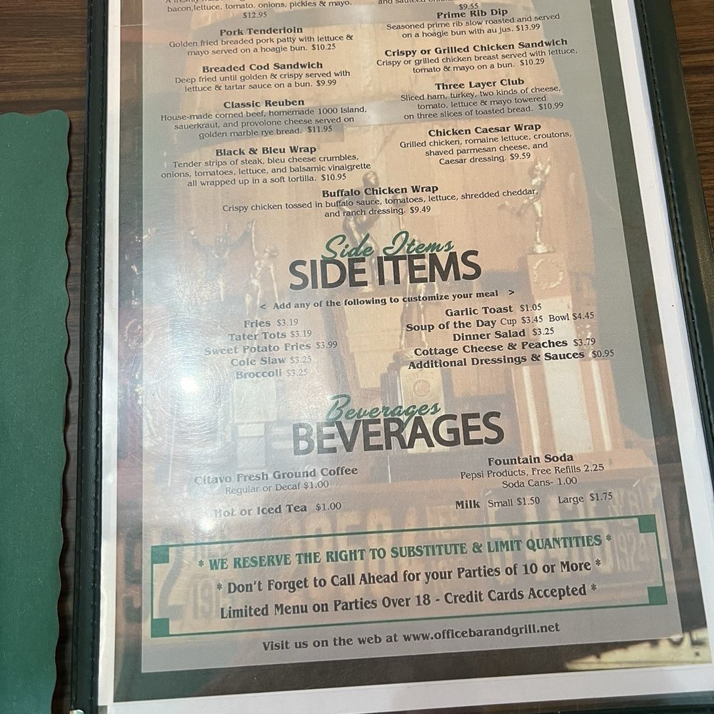 The Office Bar & Grill - Menu - New American Near Me - Hooper, Nebraska The Office Bar & Grill - Menu - New American Near Me - Hooper, Nebraska