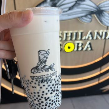 Wushiland Boba Irvine - Jasmine Milk Tea, mini pearl boba - Bubble Tea Near Me - Irvine, California Wushiland Boba Irvine - Jasmine Milk Tea, mini pearl boba - Bubble Tea Near Me - Irvine, California