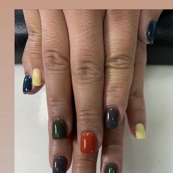Image Nails & Spa - Multi color powder nails. - Nail Salons Near Me - San Diego, California Image Nails & Spa - Multi color powder nails. - Nail Salons Near Me - San Diego, California