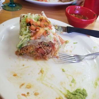Carrillo's Mexican Food - Burrito Grande w/ shredded chicken Amazing. I added the extra salsa on top but it was fine with out it. - Mexican Near Me - Clovis, California