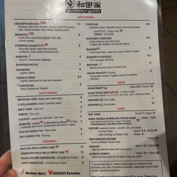 Wadaya - Menu August 2026 - Ramen Near Me - Fremont, California Wadaya - Menu August 2026 - Ramen Near Me - Fremont, California