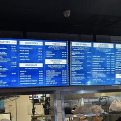 Current menu. Smaller than I was expecting.