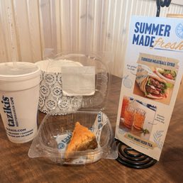 Baklava and soda Baklava and soda