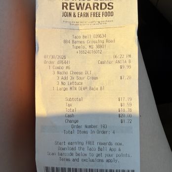 Taco Bell - Fast Food Near Me - Tupelo, Mississippi Taco Bell - Fast Food Near Me - Tupelo, Mississippi
