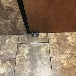 A shoe pull so you don't have to touch a dirty handle leaving the restroom.