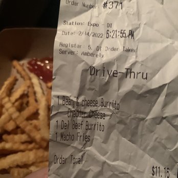 Del Taco - Inedible fries that got trashed w/proof I paid for extra cheese! - Fast Food Near Me - Barstow, California