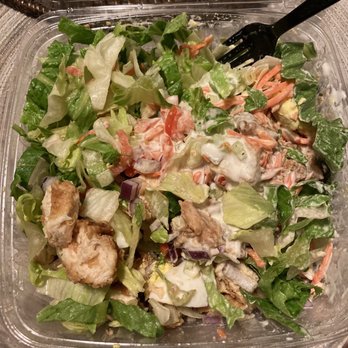 Gino's Burgers & Chicken - Garden salad with breaded chicken and ranch dressing - Burgers Near Me - Towson, Maryland