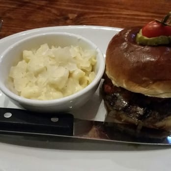 The District Tap - Mexicali Mess burger with mac and cheese - Sports Bars Near Me - Indianapolis, Indiana