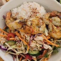 thai bowl with grilled shrimp thai bowl with grilled shrimp