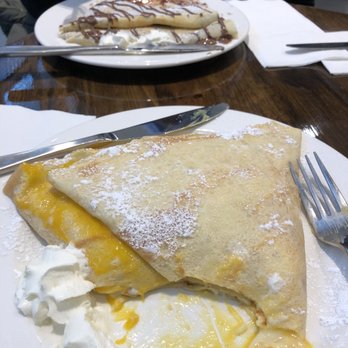 Crêpes De Luxe - Mango custard and peach crepe - Creperies Near Me - Mississauga, Ontario Crêpes De Luxe - Mango custard and peach crepe - Creperies Near Me - Mississauga, Ontario