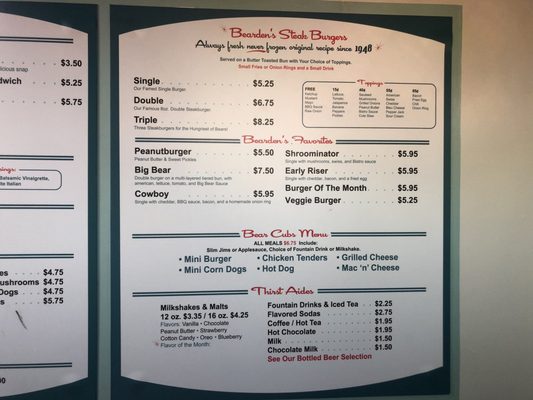 Menu photo 6 Bearden's Rocky River, OH