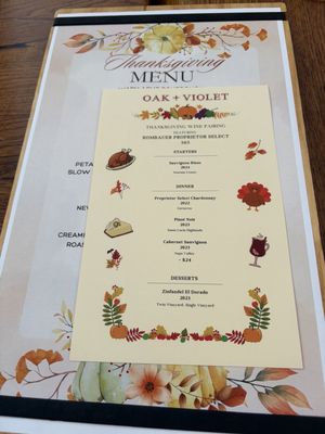 Menu photo 1 Oak + Violet Menlo Park, CA Menu photo 1 Oak + Violet Menlo Park, CA