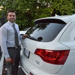 New Country Audi of Greenwich - Edward doing his final inspection on my beautiful Q7.