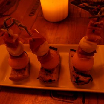Dali Restaurant & Tapas Bar - Jamon/goat cheese/melon/pear skewers - Spanish Near Me - Somerville, Massachusetts