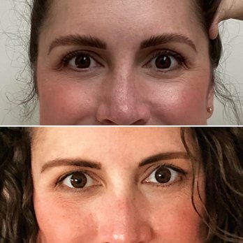 Glow Beauty Co. - Top: After Lash Lift and Brow Lamination Bottom: Before in Full Makeup - Waxing Near Me - Pasadena, California