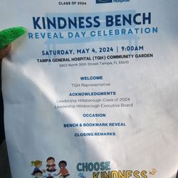 TGH Family Care Center Healthpark - Today is a great day for the reveal of our last Kindness Bench