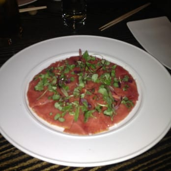 Yellowtail Japanese Restaurant & Lounge - Ahi tuna pizza...definitely not to be missed, so delicious with the white truffle oil on it! - Japanese Near Me - Las Vegas, Nevada