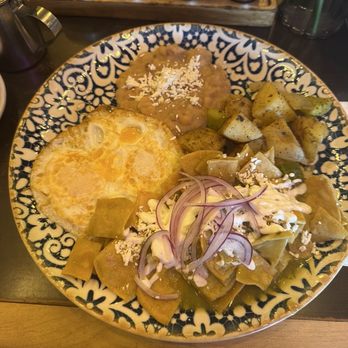 La Casa del Antojito - Chilaquiles with over easy eggs - Mexican Near Me - Rosarito, BCN La Casa del Antojito - Chilaquiles with over easy eggs - Mexican Near Me - Rosarito, BCN