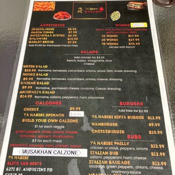 Ya Habibi Slice & Spice - Menu - Pizza Near Me - Jacksonville, Florida Ya Habibi Slice & Spice - Menu - Pizza Near Me - Jacksonville, Florida