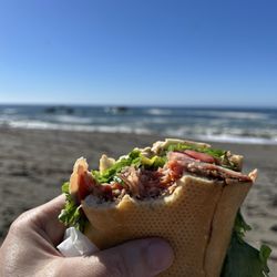 Fircrest Market - Enjoying my excellent Italian sub at Portuguese Beach!