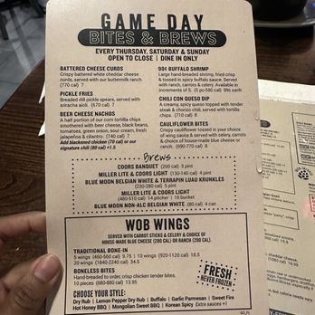 WOB Bar & Kitchen - Menu - Beer Bar Near Me - Royal Palm Beach, Florida WOB Bar & Kitchen - Menu - Beer Bar Near Me - Royal Palm Beach, Florida