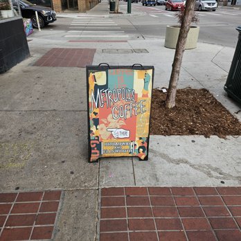 Metropolis Coffee - Sidewalk sign - Coffee & Tea Near Me - Denver, Colorado
