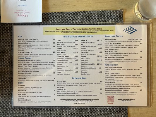 Menu photo 5 Trifecta San Jose, CA
