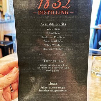 1832 Distilling - Tasting options - Distilleries Near Me - Concordia, Missouri 1832 Distilling - Tasting options - Distilleries Near Me - Concordia, Missouri