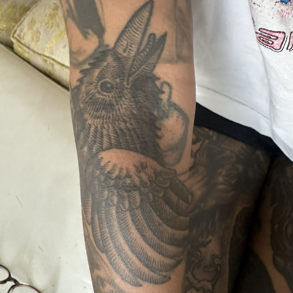 444 Tattoo - Raven blastover - Tattoo Near Me - Austin, Texas