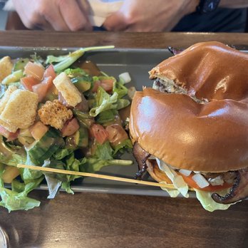 The Windmill Bistro - Bacon chzbrg with salad - Breakfast & Brunch Near Me - Sumner, Washington The Windmill Bistro - Bacon chzbrg with salad - Breakfast & Brunch Near Me - Sumner, Washington