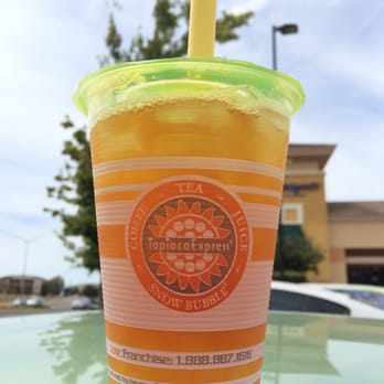 Tapioca Express - Peach ice tea with Aloe - Coffee & Tea Near Me - Sacramento, California