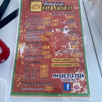 Taqueria Mi Pueblo - Menu - Food Trucks Near Me - Tucson, Arizona Taqueria Mi Pueblo - Menu - Food Trucks Near Me - Tucson, Arizona
