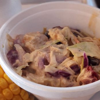 Duke City BBQ - Cole slaw with dried cranberries and pineapple bits creating lovely & unusual varigation of flavors. - Barbeque Near Me - Albuquerque, New Mexico Duke City BBQ - Cole slaw with dried cranberries and pineapple bits creating lovely & unusual varigation of flavors. - Barbeque Near Me - Albuquerque, New Mexico