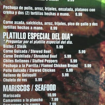 Kelly Pupuseria - Menu - Salvadoran Near Me - Houston, Texas
