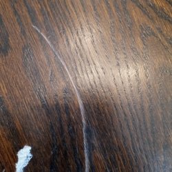 Scratch on hardwood floor