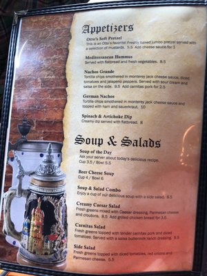 Menu photo 2 Otto's Beer & Brat Garden Minocqua, WI Menu photo 2 Otto's Beer & Brat Garden Minocqua, WI