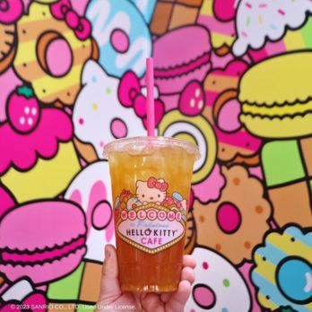 Hello Kitty Cafe - Peach Iced Tea - Themed Cafes Near Me - Las Vegas, Nevada Hello Kitty Cafe - Peach Iced Tea - Themed Cafes Near Me - Las Vegas, Nevada
