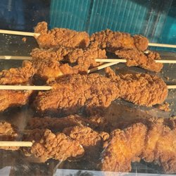 Chicken tenders on a stick, Fabians Surf Shack, Adventure Island, Tampa