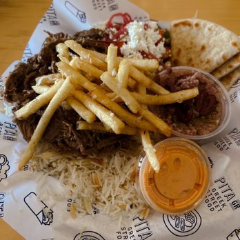 Pita GR - Shredded lamb plate - Mediterranean Near Me - Downey, California Pita GR - Shredded lamb plate - Mediterranean Near Me - Downey, California