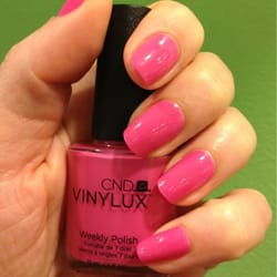 Lisa's Nail Salon - Lisa is using the new CND Vinylux weekly polish. No base coat and dried in 8 minutes. Crazy!!