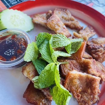 Ahan Lao - 8. Deep Fried Pork Belly - Laotian Near Me - Chula Vista, California Ahan Lao - 8. Deep Fried Pork Belly - Laotian Near Me - Chula Vista, California