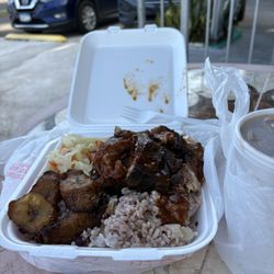 Max & Me - Jerk Rib plate size Small with Small Red Pea Soup