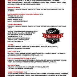 Michael's Bistro & Cafe - Lunch menu