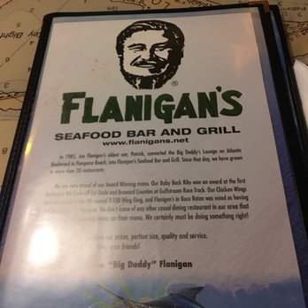 Flanigan's - Doral - Highlights from my experience here - The Menu. - Bars Near Me - Doral, Florida